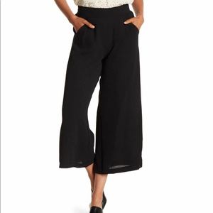 Max Studio Crepe Culottes, Medium, Black